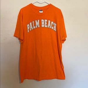 Bright orange palm beach t-shirt